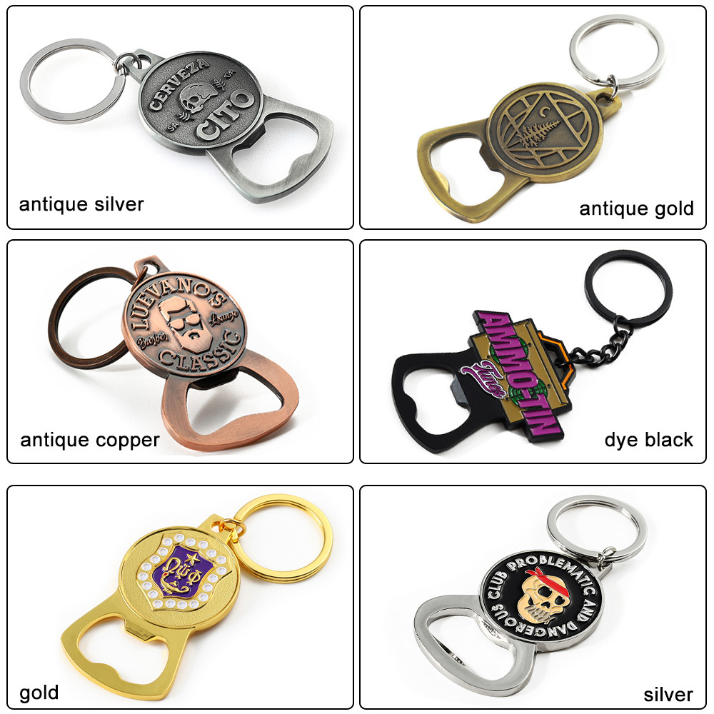 Custom Beer Bottle Opener Keychain Stainless Steel Card Shape Manual Can Opener