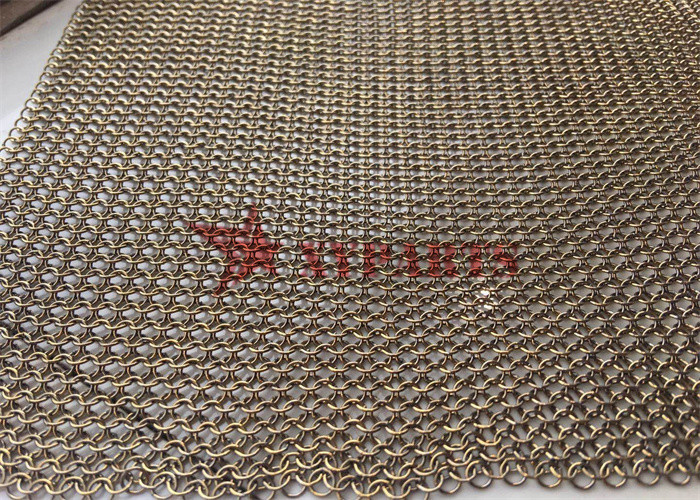 0.53mm X 3.81mm Room Divider Chainmail Curtain For Body Security
