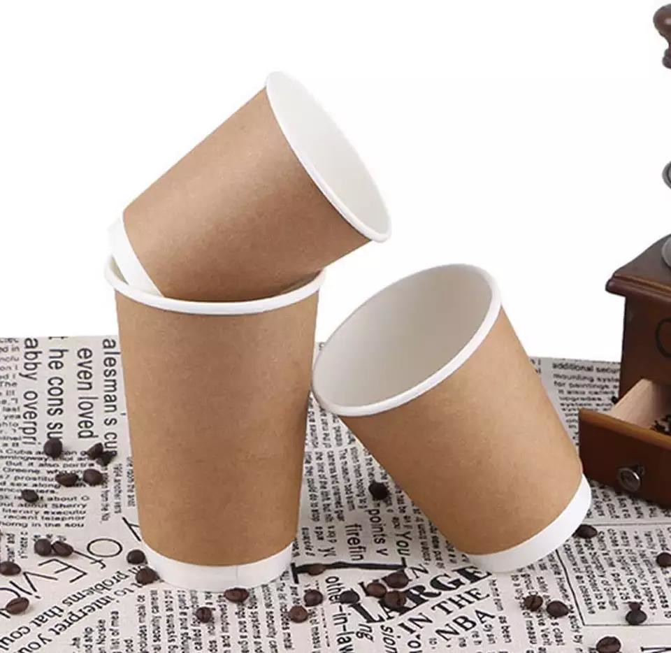Kraft 30oz Printed Disposable Double Wall Drinking Coffee Paper Cups