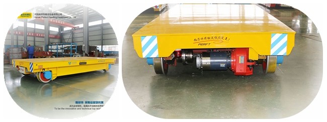 Assembly Line Battery Powered Transfer Cart Transport Truck For Steel Industry