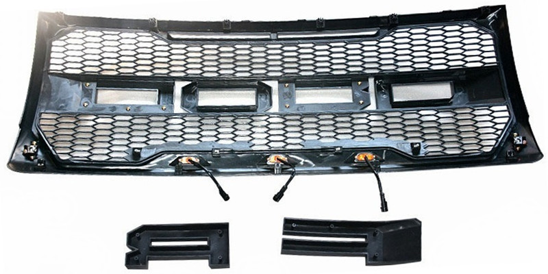 Auto Accessories Upgrade Front Grille with light for 2009 2012 Ford Raptor F150