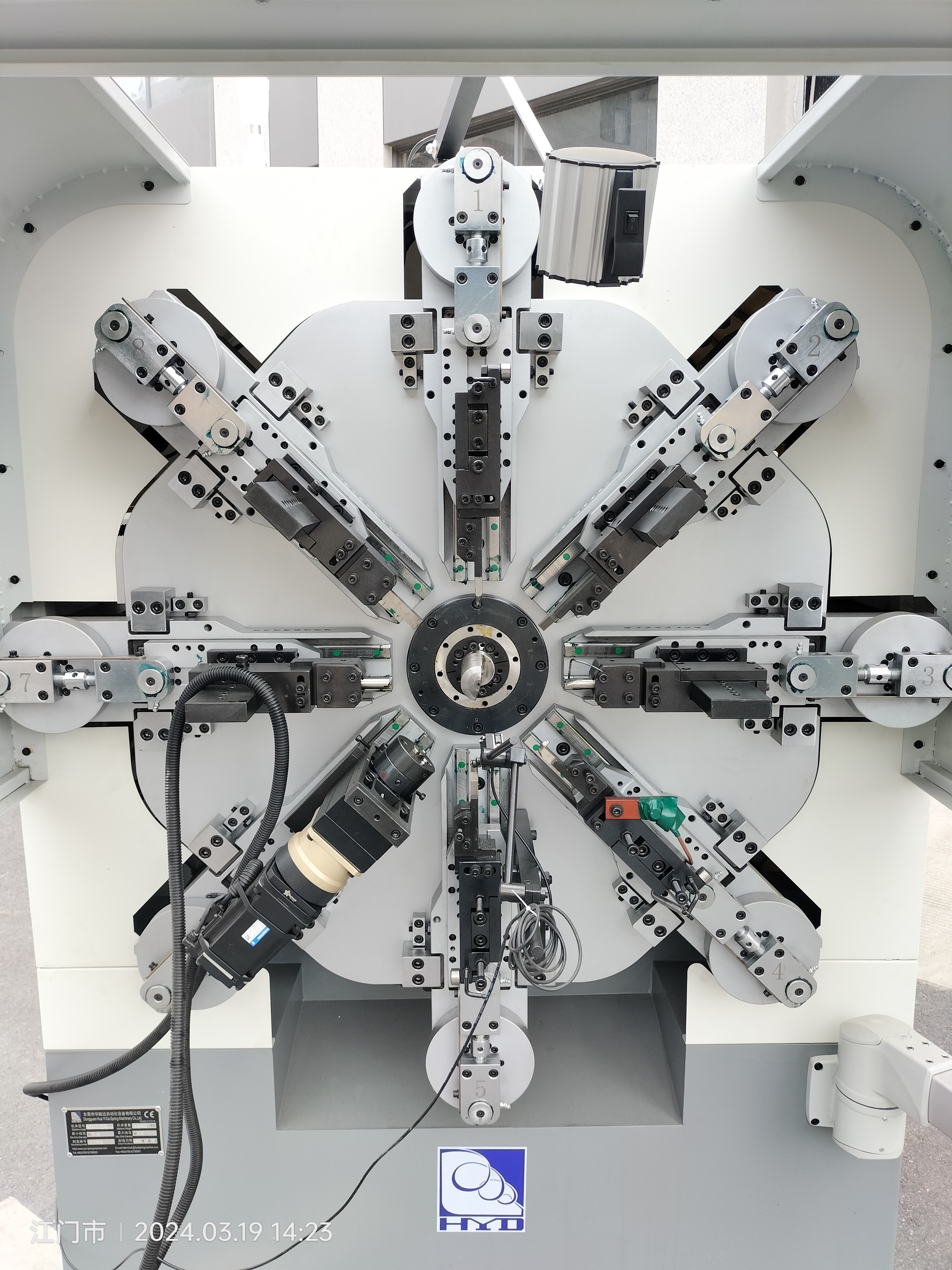 12-14 Axis Automatic CNC Spring Making Machine , 1 To 4mm Spring Coiling Machine