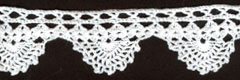 Long Vintage Cotton White Crochet Scallop Pattern Lace Trim DIY Embroidered Sewing Stretch
