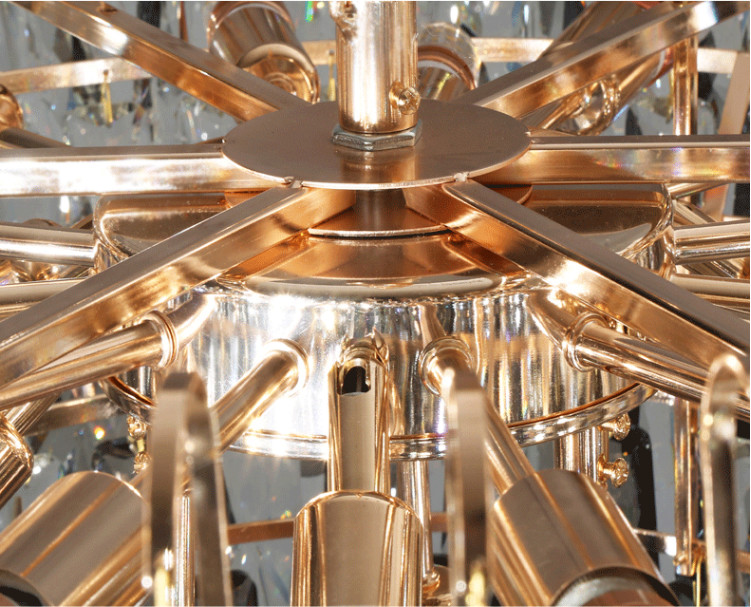 Smoky Diamond Shaped Crystal Chandelier Ceiling Light E14 High Brightness