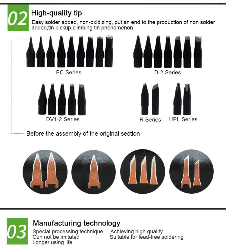 ROHS Pure Copper Apollo DCN-13PC Soldering Iron Tips