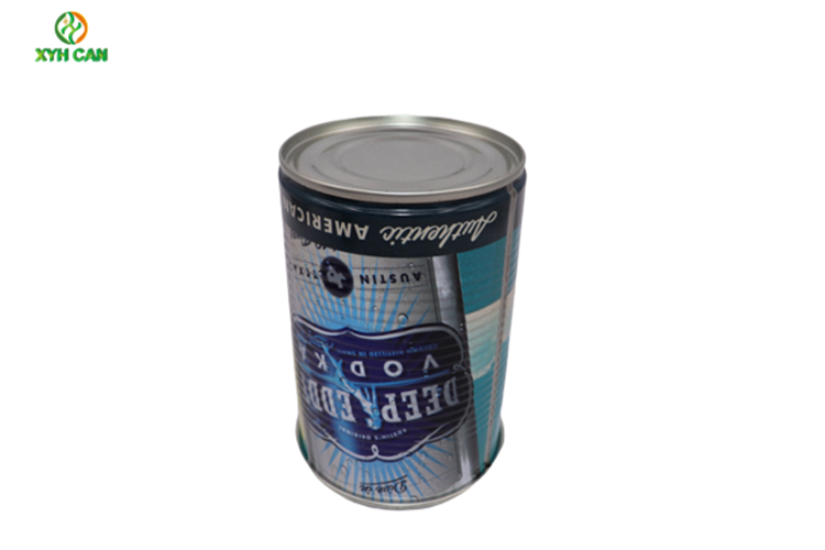 Tin Cans for Alcohol CMYK Glossy Lamination Alcohol Tin Boxes For Vodka Packaging