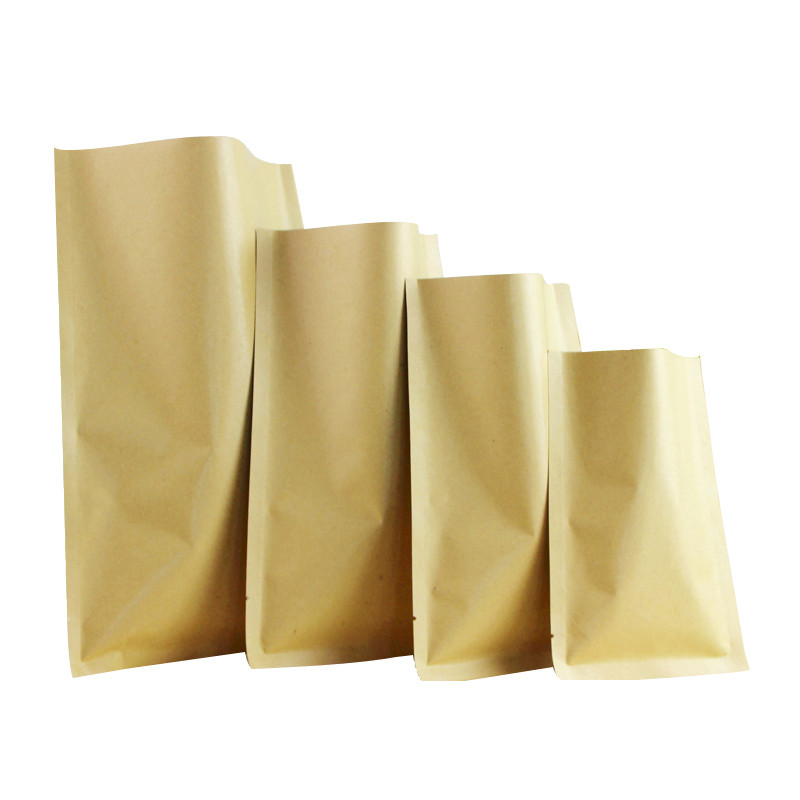Aluminium Foil Lined Waterproof Kraft Paper 3 Side Seal Bag Customized