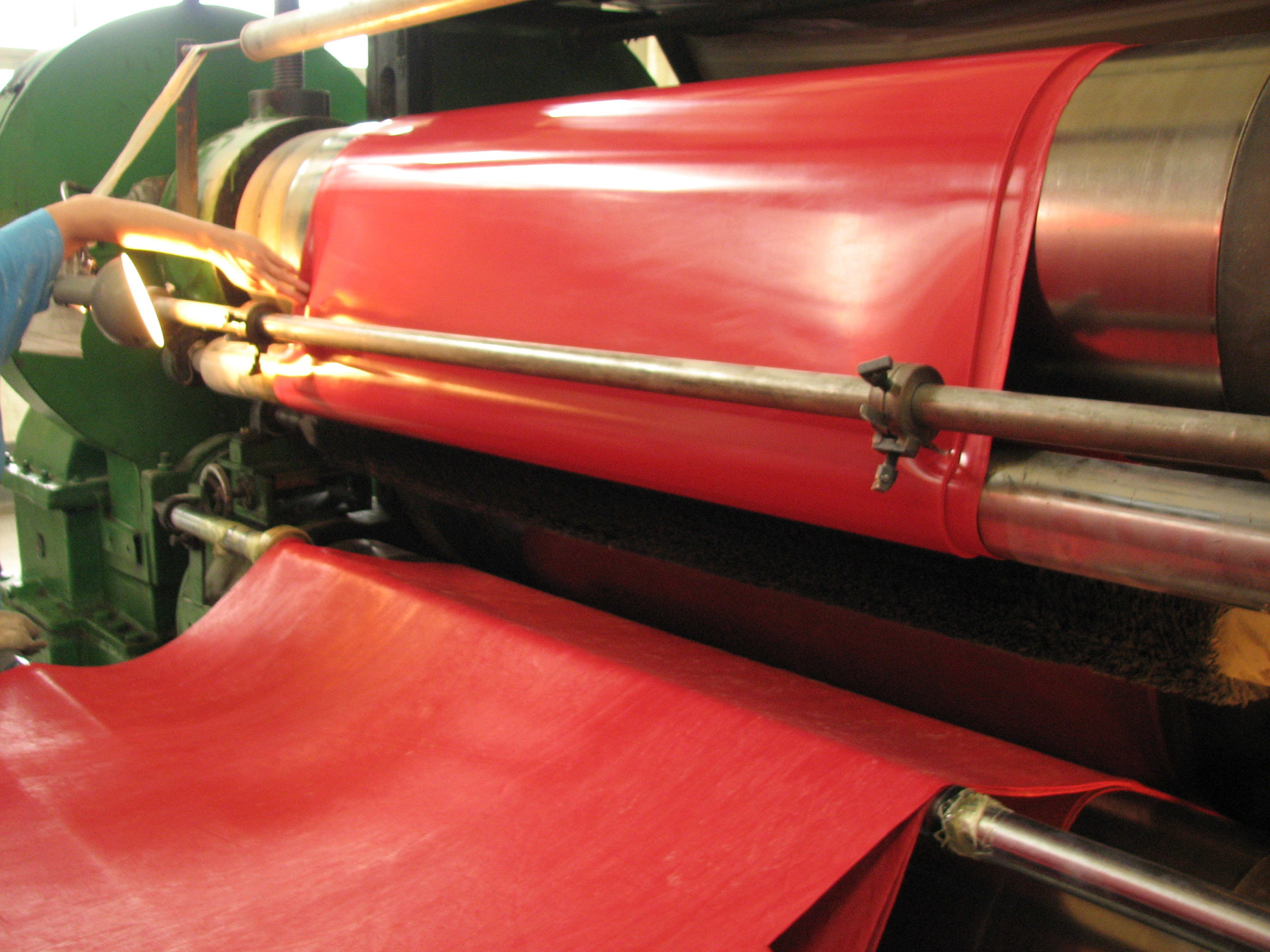 Double Impression Fabric Industrial Rubber Sheet , Tensile Strength 15-24Mpa