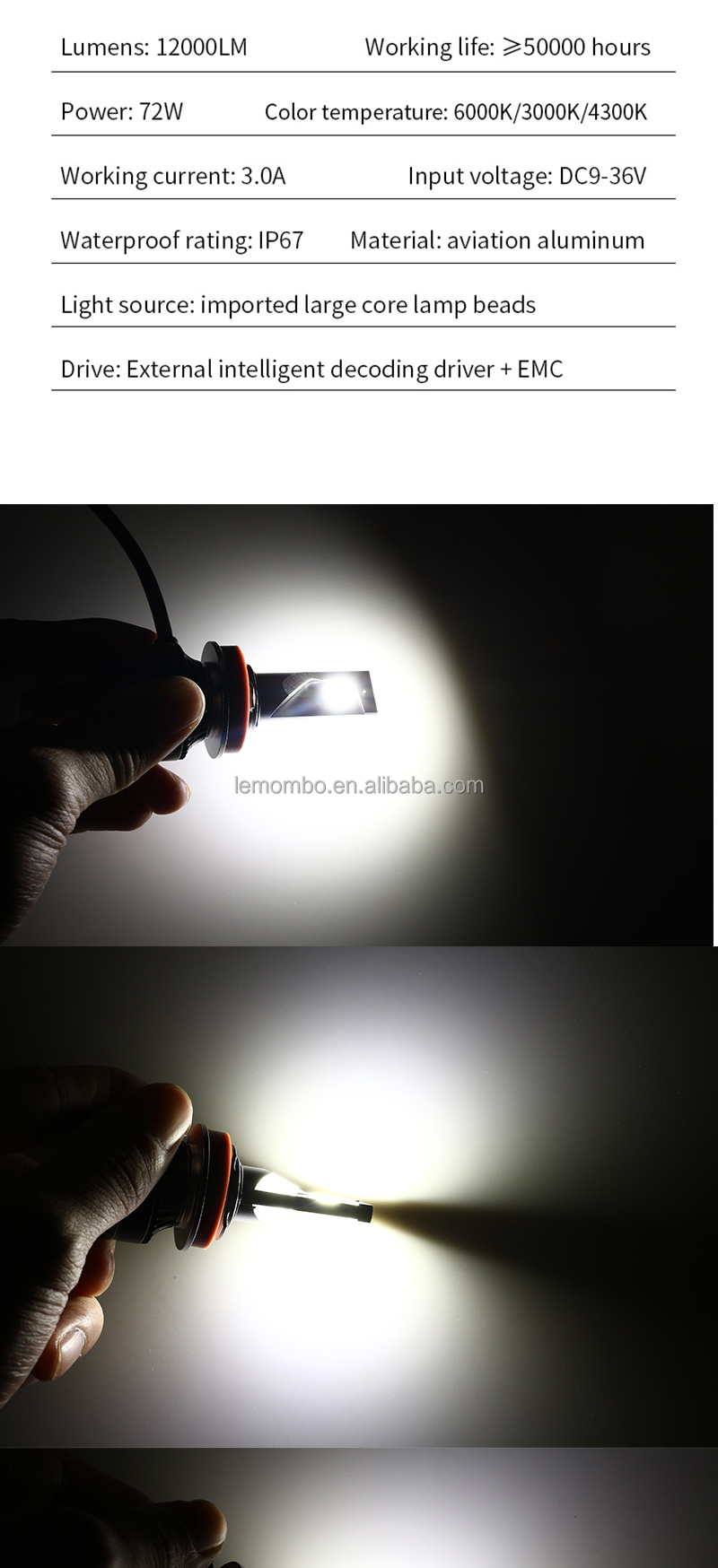 factory H8 50W 5730 fog lights 30w led headlight fog lights h11 led headlight bulb for car