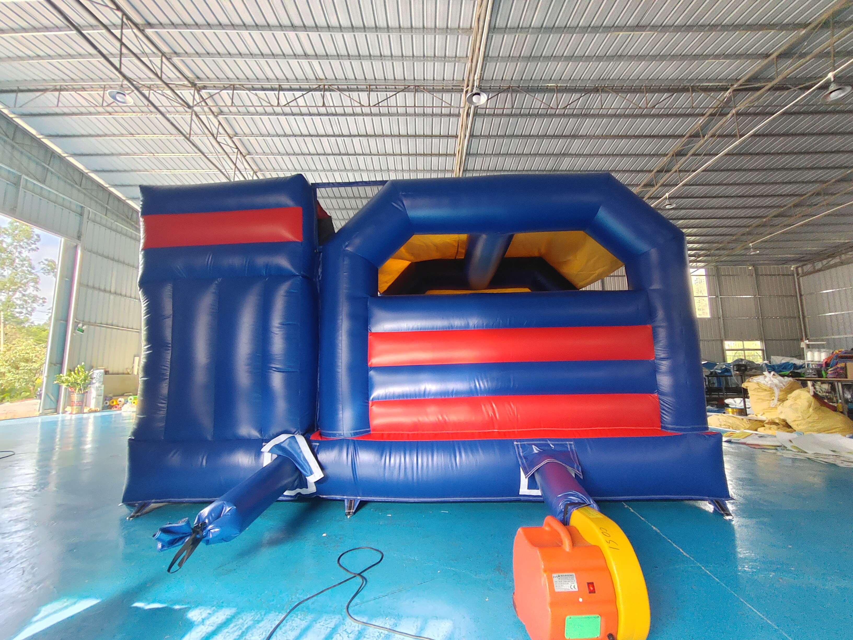 Outdoor Bounce House Inflatable Bouncer Combo With Slide Hero Spiderman Cartoon Theme