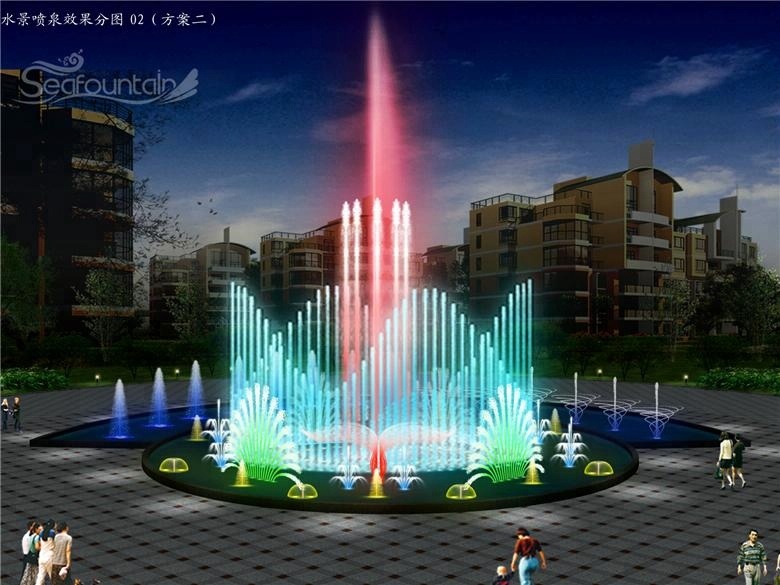 Interactive Lantern Water Programmable Fountain Stainless Steel