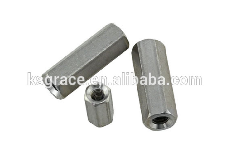 Stainless Steel 304 316 Long Connector Thread Nut DIN6334 Hex Coupling Nut