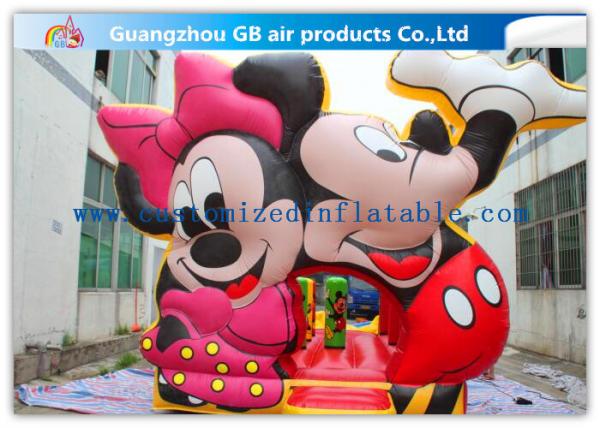 Quality Beautiful Mickey Mouse Kids Inflatable Bouncy Castle Cartoon With CE / UL Blower for sale