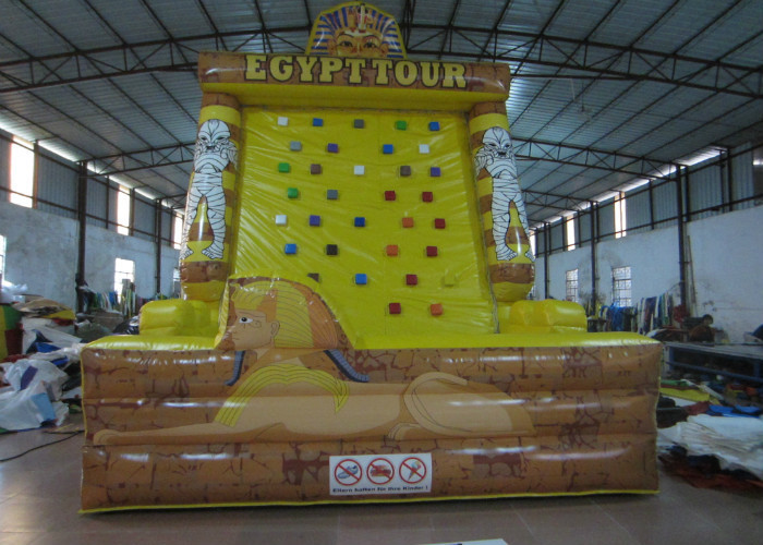 Commercial Egypt Tower Tour Inflatable Rock Climbing Wall Inflatable Sport Game Waterproof Fireproof PVC 5 X 4 X 6m