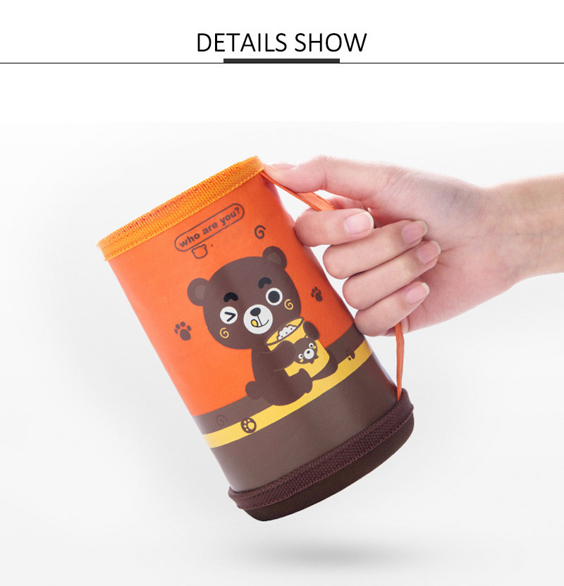 H13.5CM Cute Cartoon Printing Insulated Baby Bottle Carrier