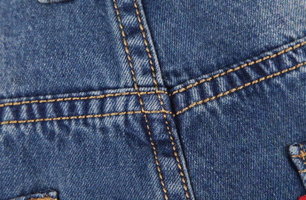 Customized Logo Polyester Haren Nine Point Pants Loose Dark Blue Jeans