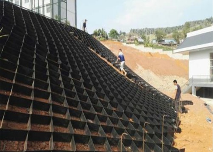 Textured / Smooth Hdpe Geocell Retaining Wall