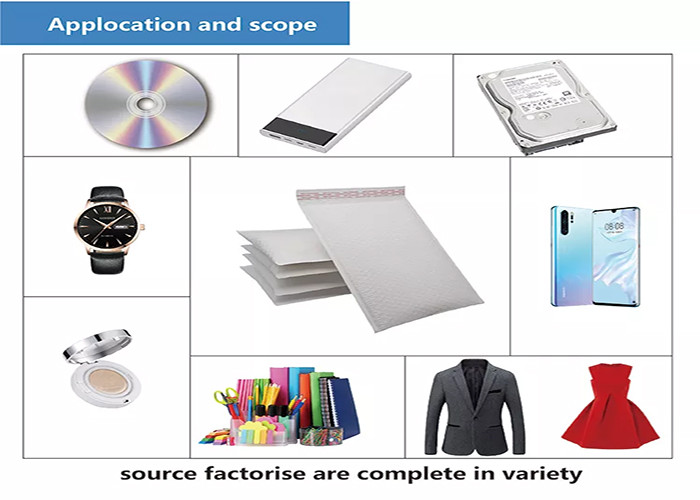 Custom Size Blue Colored Bubble Mailers Padded Aluminum Pouches 0.03-0.12mm
