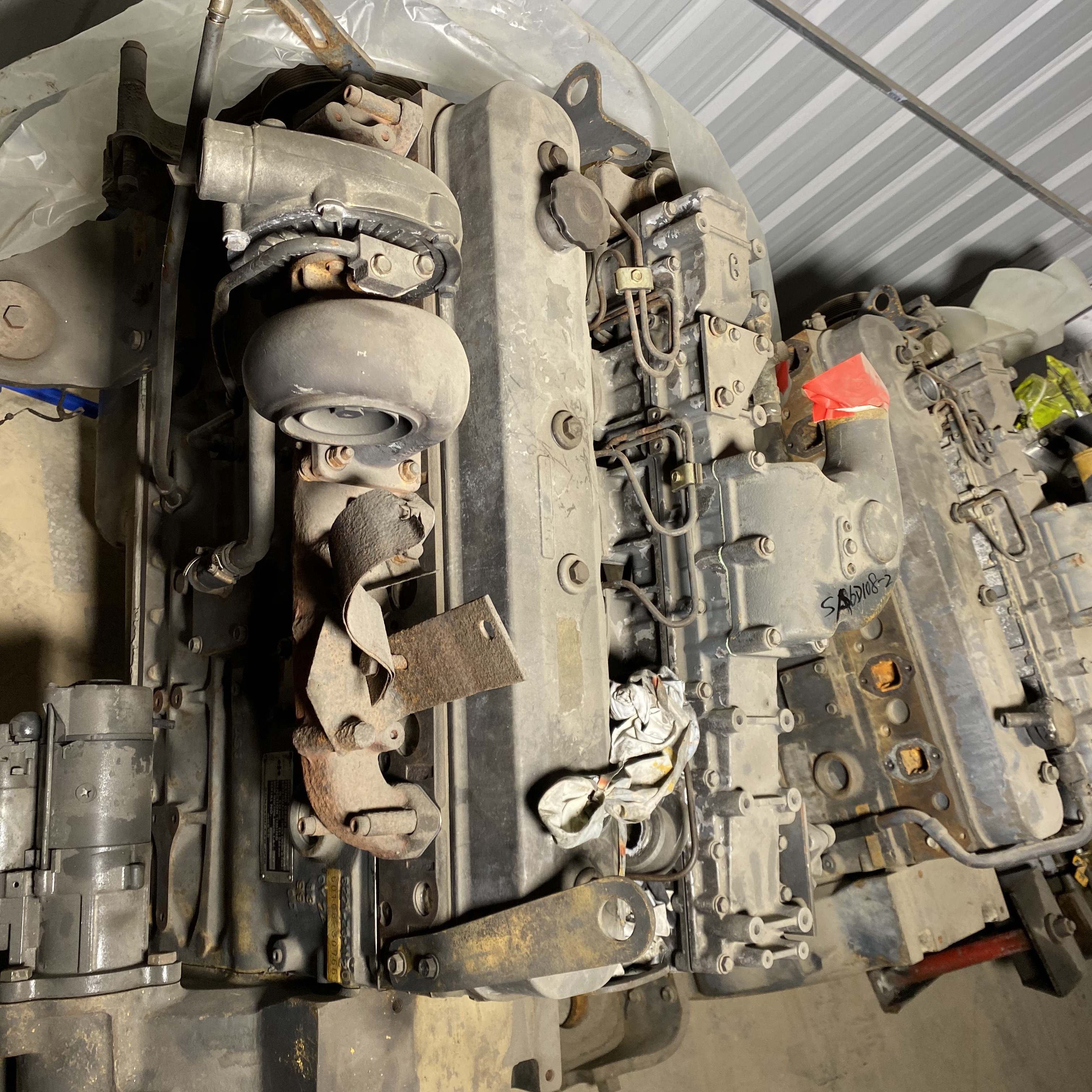 Used SA6D108-2 Engine Assy 4 Stroke Komatsu Cummins Engine Euro 3