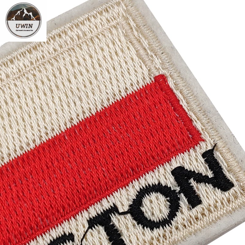 OEM Washable Iron On Embroidered Patches Eco Friendly Customized Color