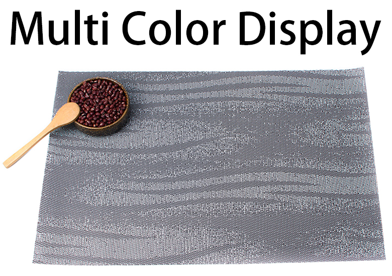 Customized Logo Acceptable Square Plastic Washable PVC Placemats for Table Decoration