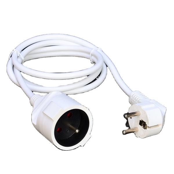 White Waterproof 3 Prong H05VV-F/H05RR-F/H05RN-F 3x1.5MM2 Extension Cable VDE Approved Perfect for Consumer Electronics