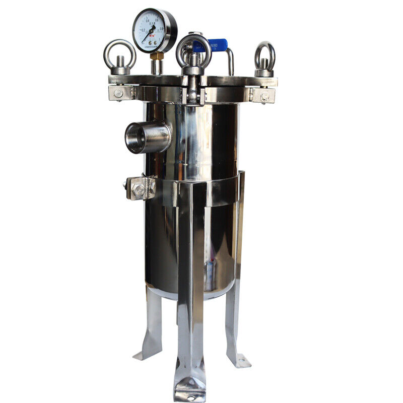 62KG 304 Stainless Steel Bag Filter Housing for Restaurant Solid-Liquid Separation 120PSI