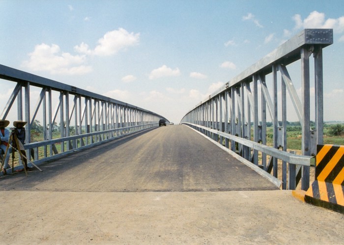 Length 6-60m Compact Panel Bridge Bailey CB100 Pre Fabricated