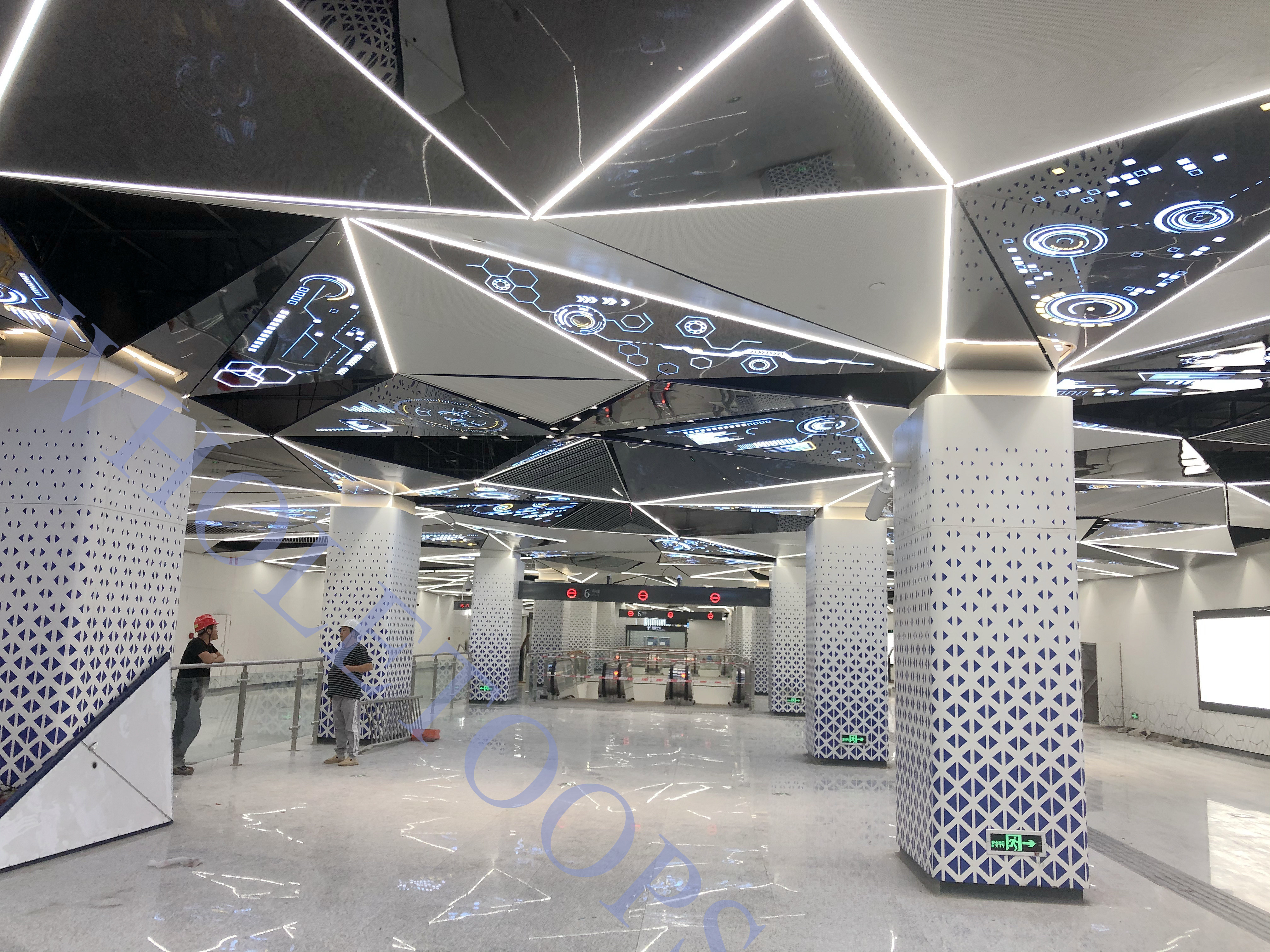 Interior 4.0mm 5005 Alloy Thickness Ceramic Coated Aluminum Panel For City Rail Way