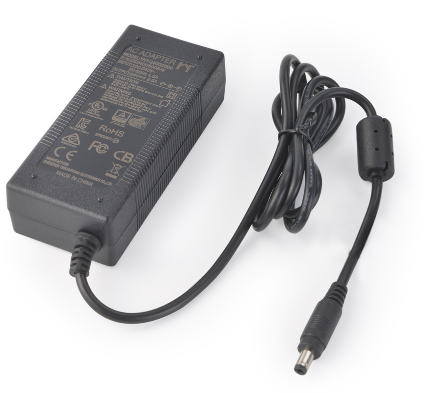 Ac Dc Plug Top Power Supply 24 Volt 60w Interchangeable Type For LED LCD