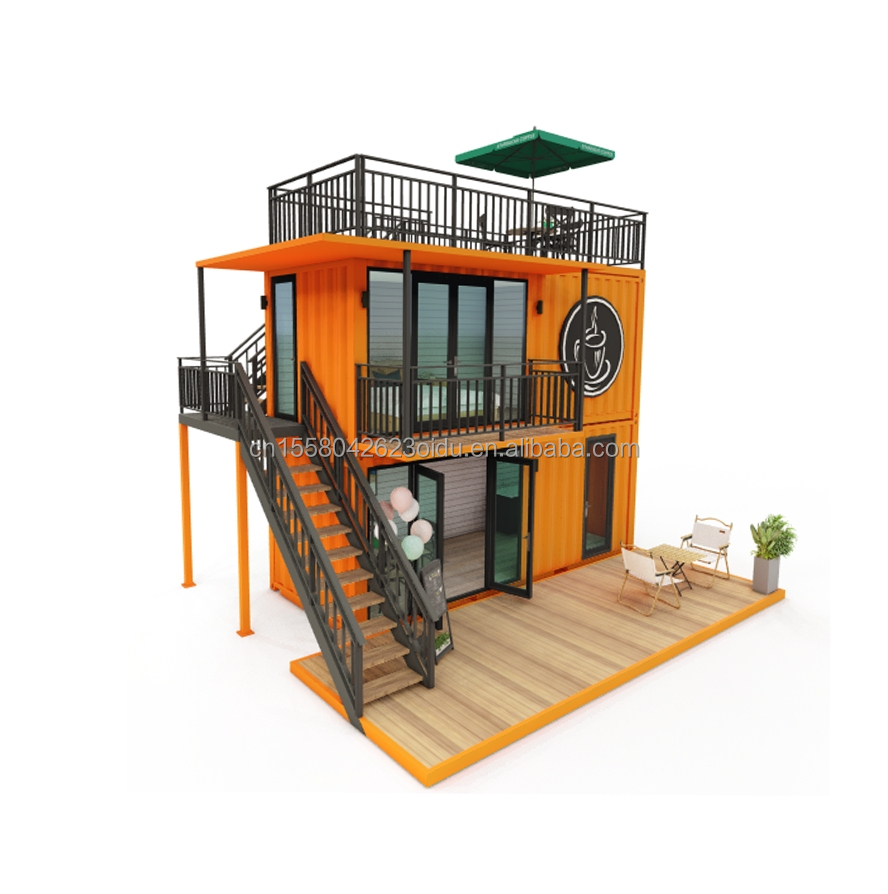 Other Wall 50/75/100mm Wave Sandwich Panel 20FT 40FT Prefab Mini Pop-up Shop Container Coffee Shop/Bar/Fast-food