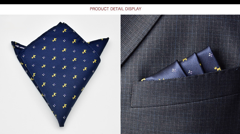 Solid Color Men's Handkerchief Cotton Pocket Square Scarf for Professional Appearance