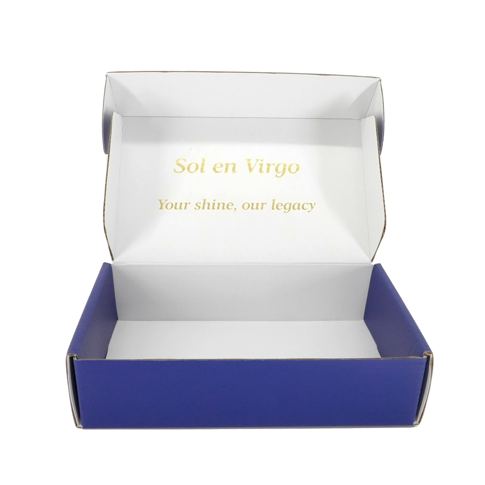 Colorful Luxury White Corrugated Express Mailer Paper Packaging Box For Dress