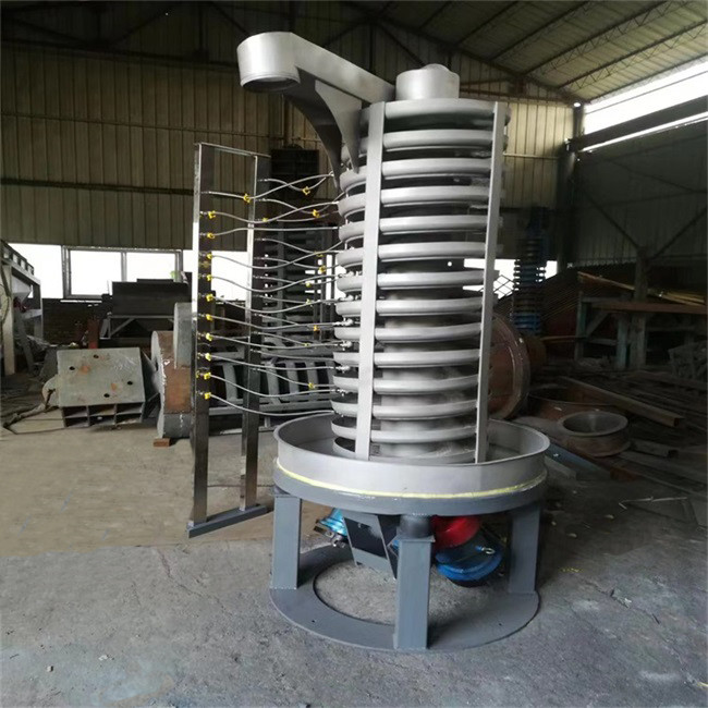 Stainless Steel Vertical Screw Elevator / Vibrating Spiral Conveyor For Granular Material