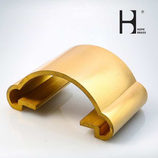 Luxurious Copper Brass Rail Hardware C38000 Alloy Brass Rail Profiles