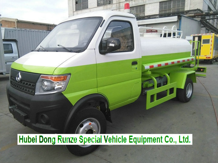 Mini Road Wash Water Tank Truck 1000L With Gasoline Engine Pump Sprinkler For Clean Water Delivery and Spray