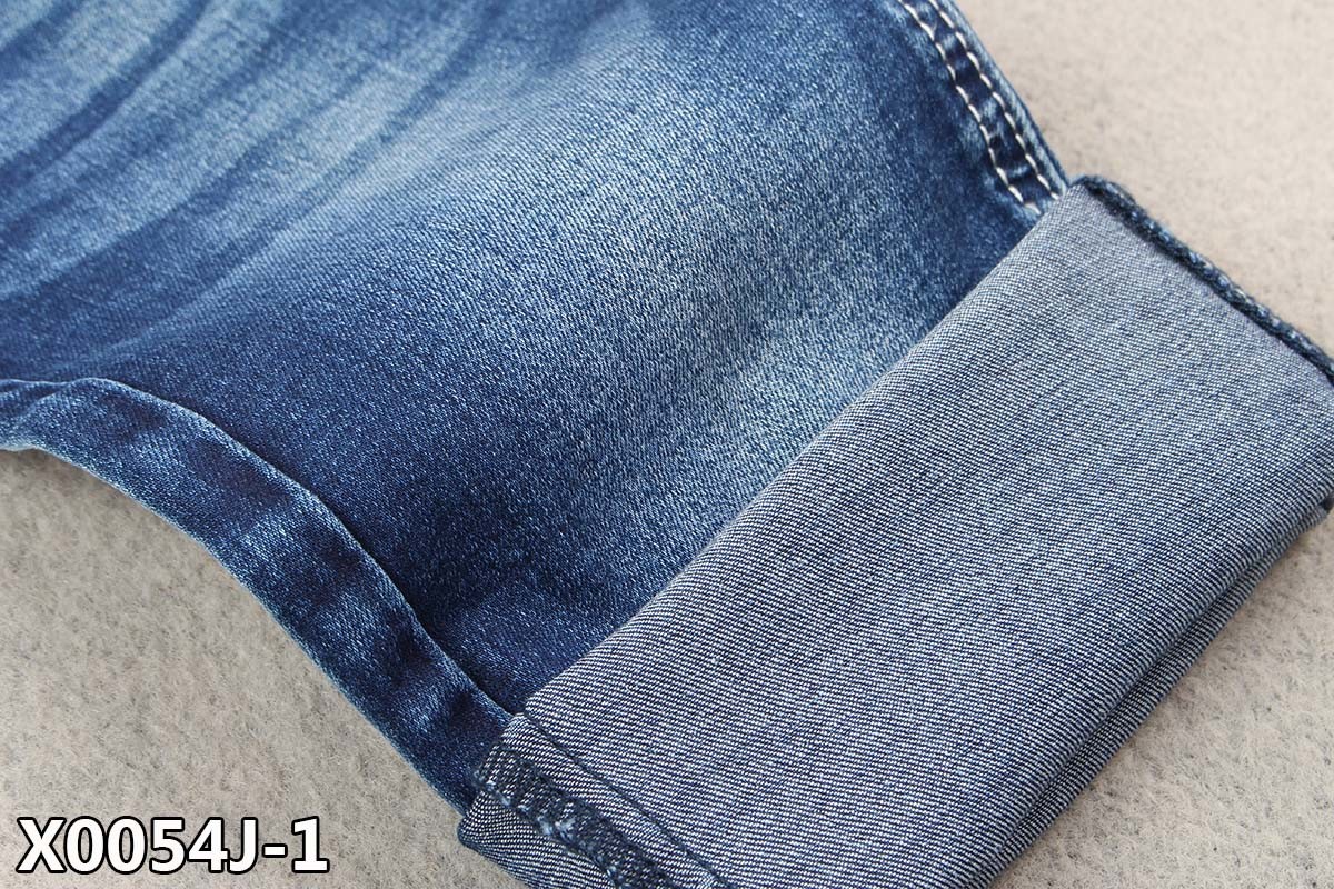 9oz Middle Weight TR Stretch Denim Fabric Dark Blue For Women Jeans