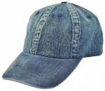 Navy Jean Cotton Sport Unisex Baseball Caps 100% Washed Cotton Metal Ring