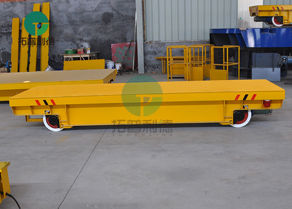 50T Material Transfer Heavy Duty Platform Trolley on Rails for Forged Plant Handling