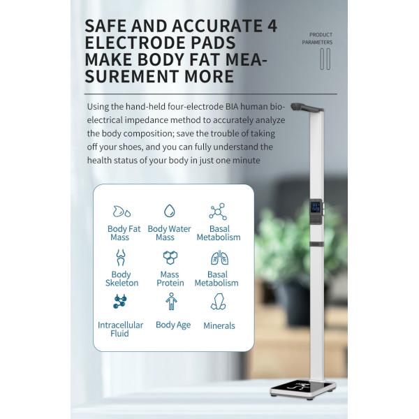 Ultrasonic Smart Body Fat Measuring Scale Height Weight Balance Vending Machine