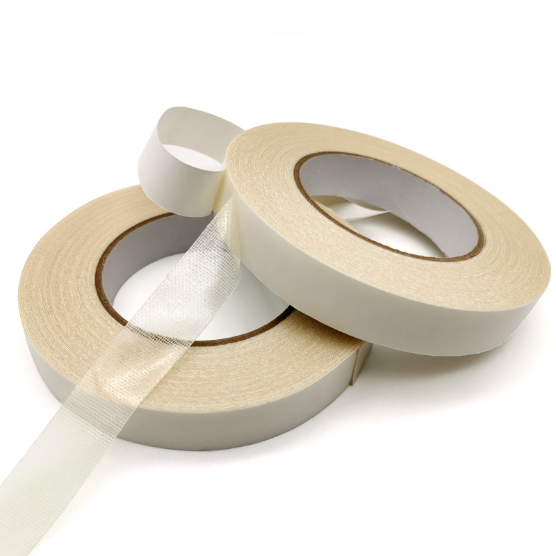 Heat Resistant Double Sided Carpet Tape , Rough Surface Carpet Sealing Tape Yellow