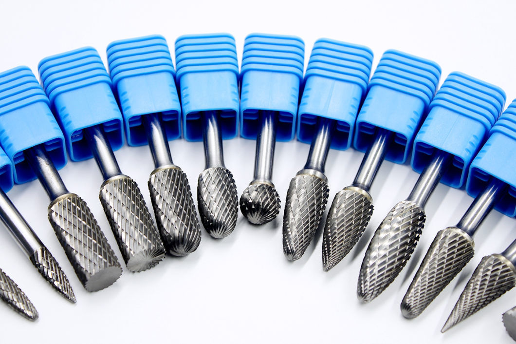 Carbide Rotary Burrs Tungsten Set in Tools Milling Drill Bit for Metal Grinding Long 1/4&quot; Inch 6mm Shank Files Carbide Burr