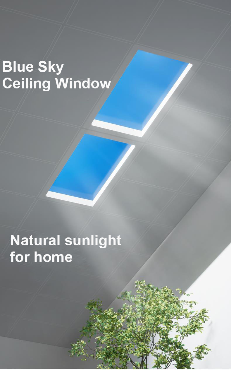 6060 Led Fake Faux Skylight Ceiling Panel Artificial Daylight Tuya Smart
