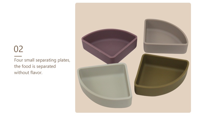 Cat Face Style Silicone Section Plate With CE BSCI Certification