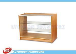Buy cheap MDF Full Vision Glass / Wooden Shop Cash Counter 3 Layers For Cash Payment product