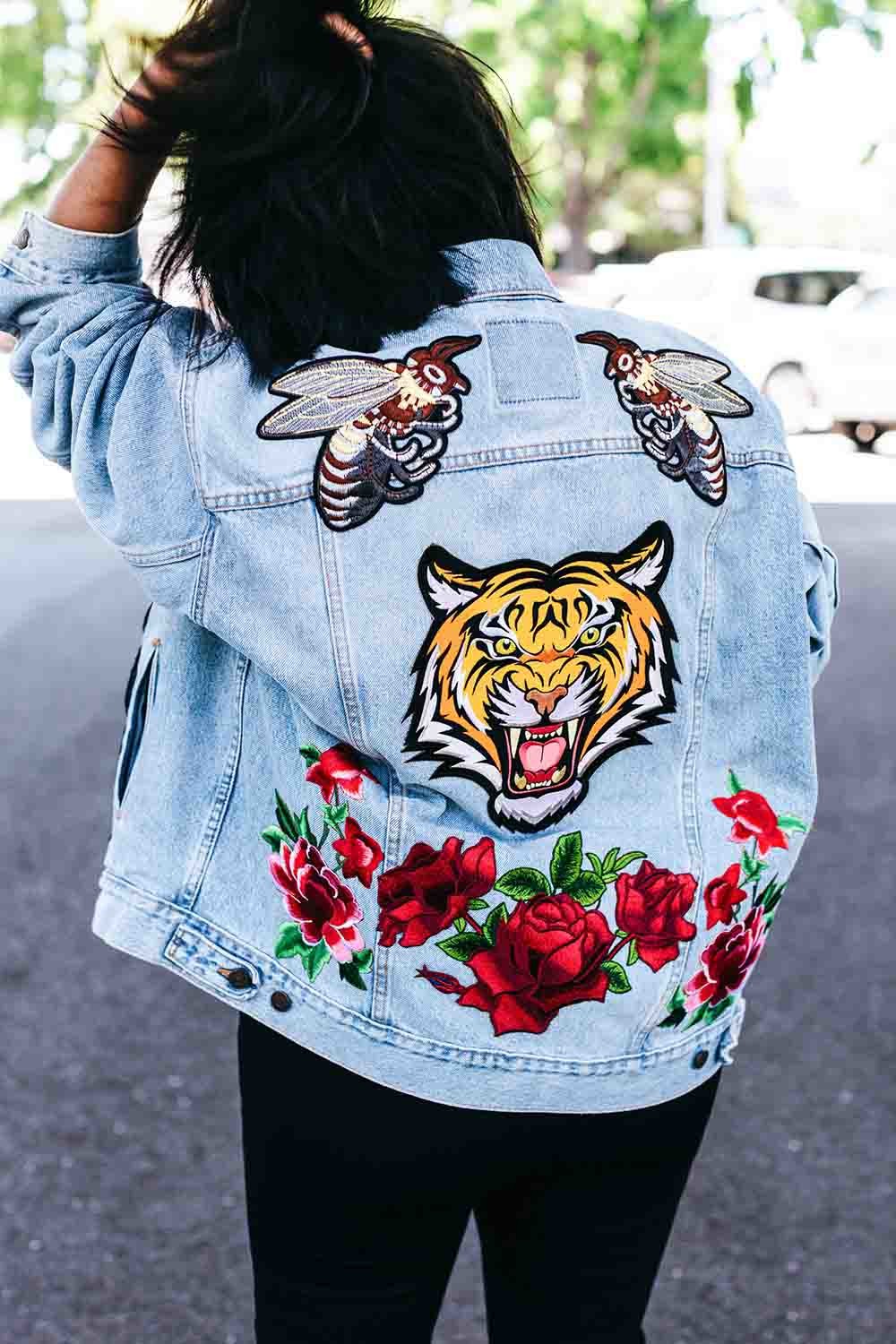Chenille Sew On Biker Patches , Embroidered Motorcycle Patches For Leather Jacket