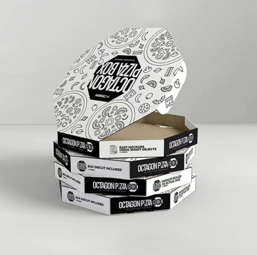 Custom Takeaway Octangle Pizza Food Packaging Box Lead Time 12 Days for Food