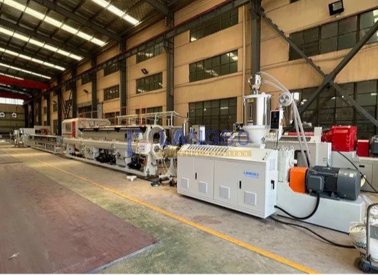 Natural Gas Pe Pipe Production Line , Single Screw Extruder Hdpe Pipe Machine