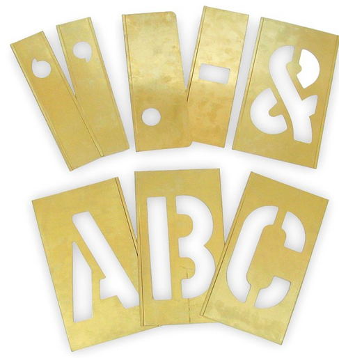Customized Standard Brass Interlocking Stencils Brass 65 Material Golden Color