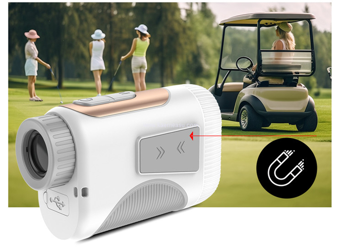kaemeasu Mini Laser Rangefinder Rechargeable Golf Range Finder With Magnetic Adsorption MA800